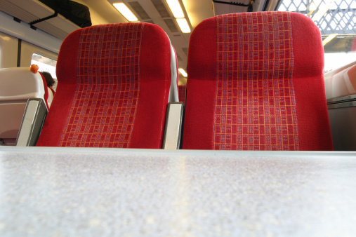 Two empty seats on a Train