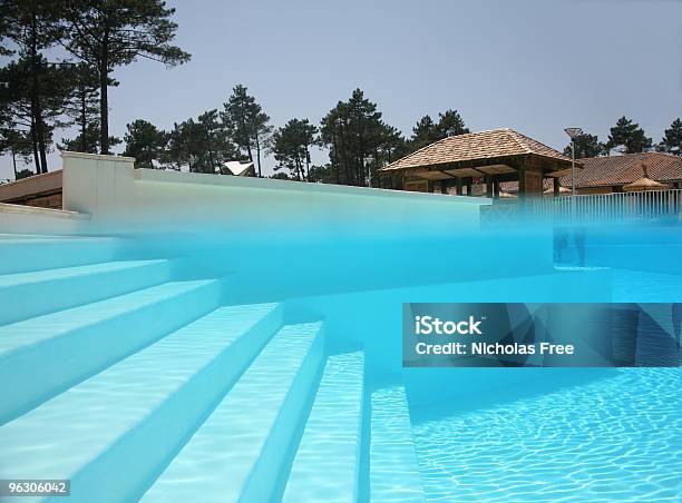 Half In Stock Photo - Download Image Now - Swimming Pool, Below, Steps