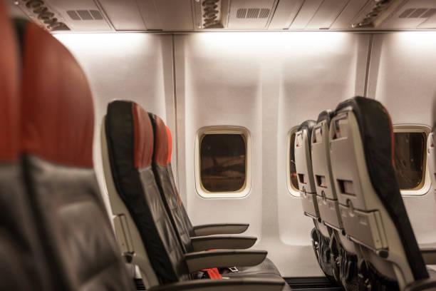 istock Airplane seat in the airplane 963071854