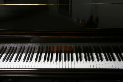 keys of a classic white piano