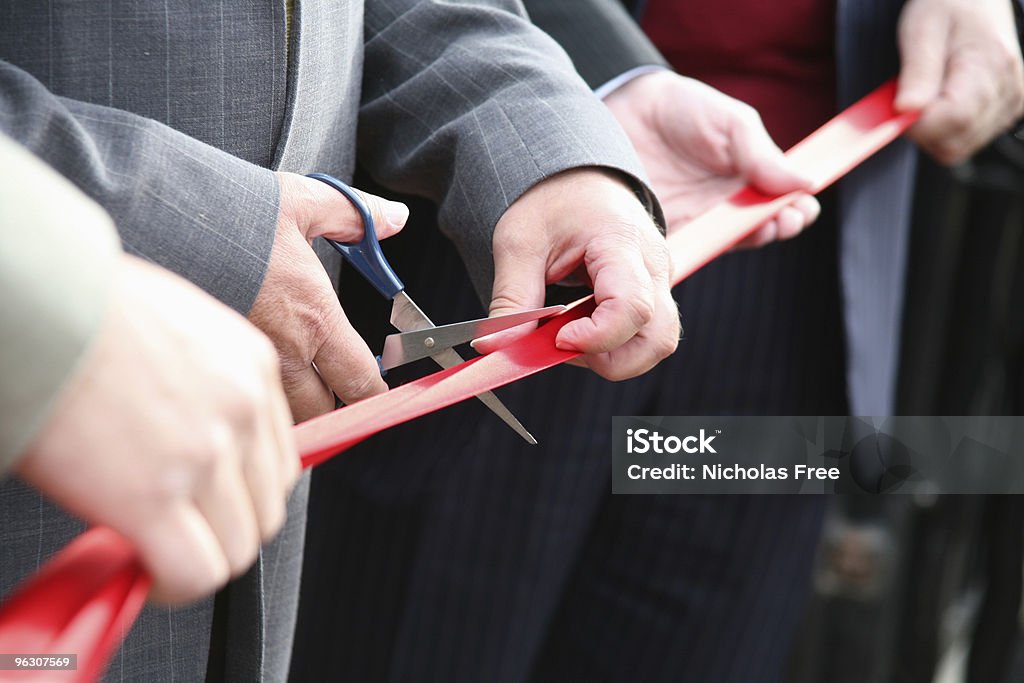 비즈니스 Launch2 - 로열티 프리 Ribbon Cutting 스톡 사진