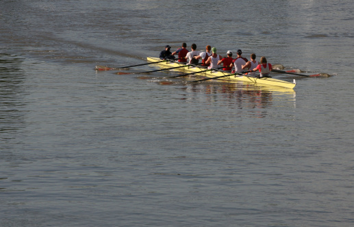 Rowing on the river Thames at Henley