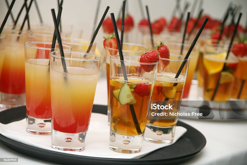 Summer Cocktail Drinks ready for the taking.  Alcohol - Drink Stock Photo