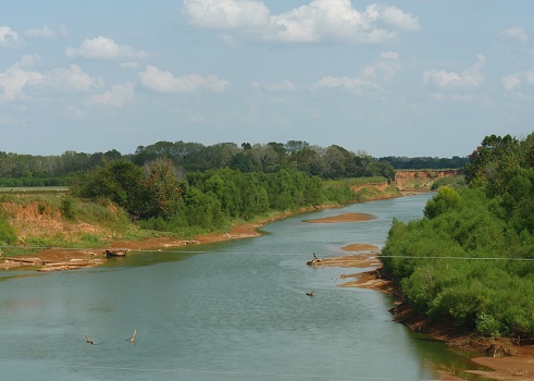 Washita River is 295 miles long and runs through Texas and Oklahoma, United States.