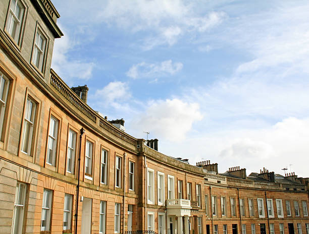 Victorian Homes, Glasgow stock photo