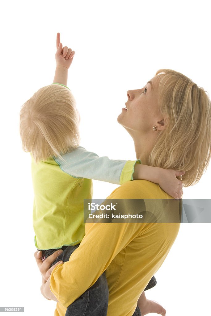 Мать и Дочь - Стоковые фото Белый фон роялти-фри
