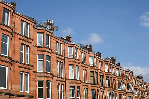 Victorian Tenement Flats, Glasgow stock photo