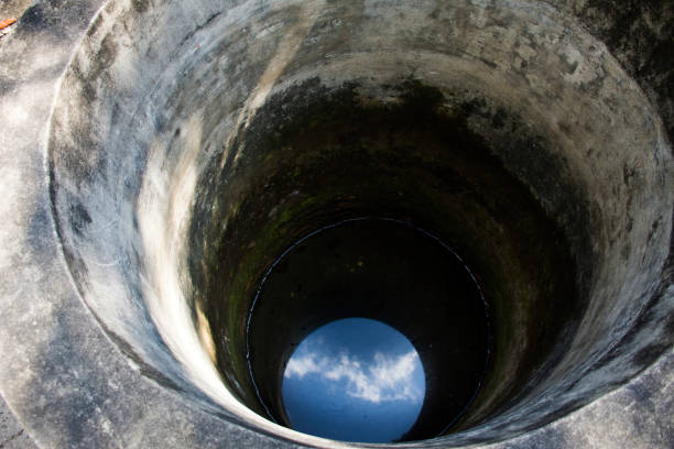 istock Old holy dug water well thai style at garden 963084160