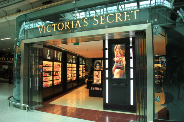 Amsterdam Schiphol Airport, the Netherlands - april 14th 2018:  Victoria's Secret retail store in Schiphol Plaza airport mall stock photo