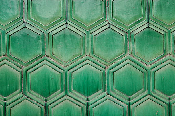 green tile stock photo