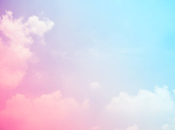 istock sky pink and blue colors. sky abstract background blur light grain 963096318
