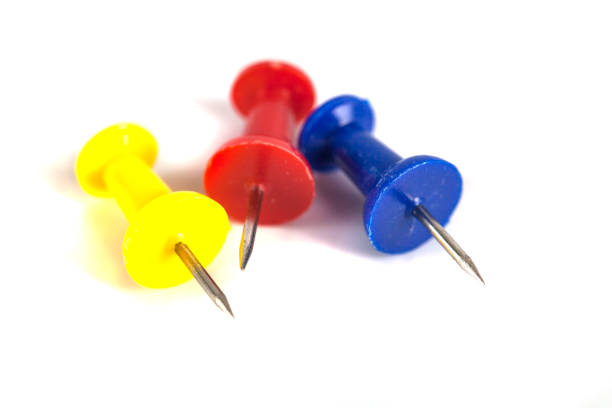 istock Mark pin pile on the white background in office, tacks 963096446
