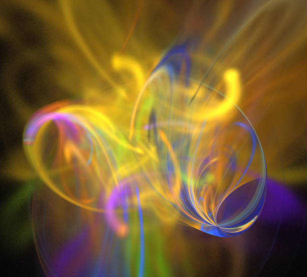 istock image of one Digital Fractal on Black Color 963101988
