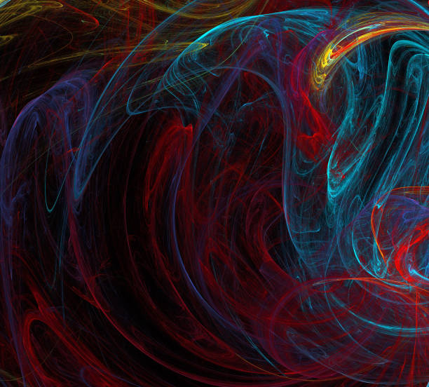 istock image of one Digital Fractal on Black Color 963102404
