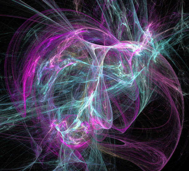istock image of one Digital Fractal on Black Color 963102480
