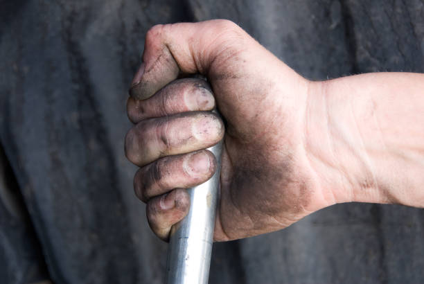 istock Greasy hand of a mechanic 96310351