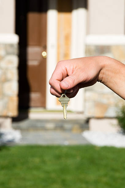 istock Concept - Real Estate: House and key 96310423