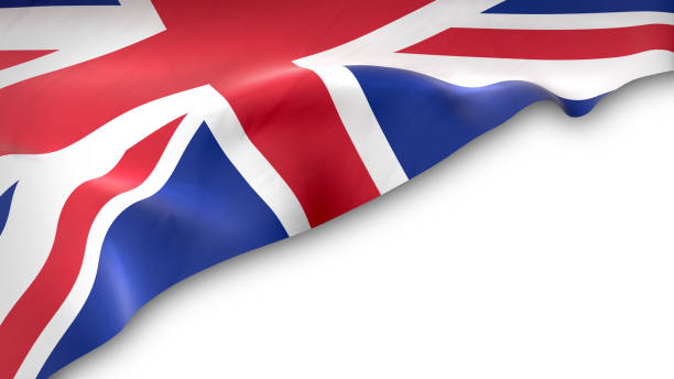 национальный флаг соединенного королевства размахивая - british flag stock illustrations