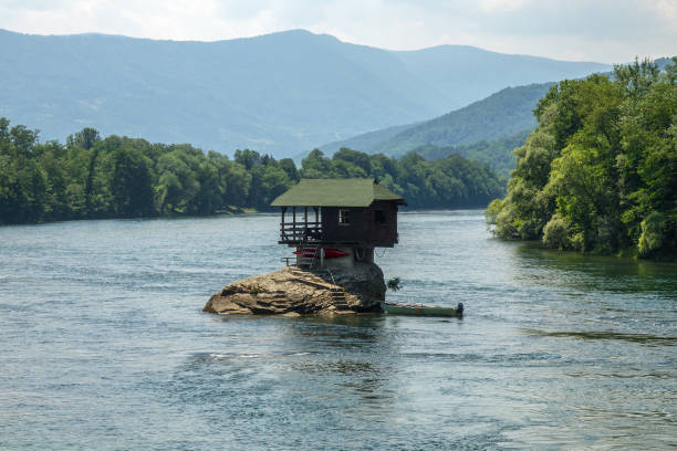 istock Lonely house on Drina river in Serbia 963114666