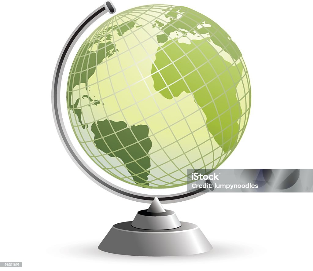 Globus na biurko - Grafika wektorowa royalty-free (Globus na biurko)