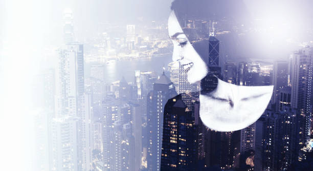 istock Female on city background 963116650