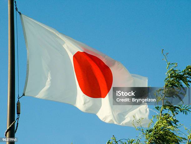 Bandeira Do Japão - Fotografias de stock e mais imagens de Cultura Japonesa - Cultura Japonesa, Cena Não Urbana, Círculo