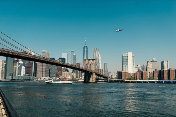 istock Helicopter flying over the NYC and Manhattan 963121828