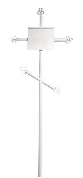 istock old metal Christian cross isolated 963122058