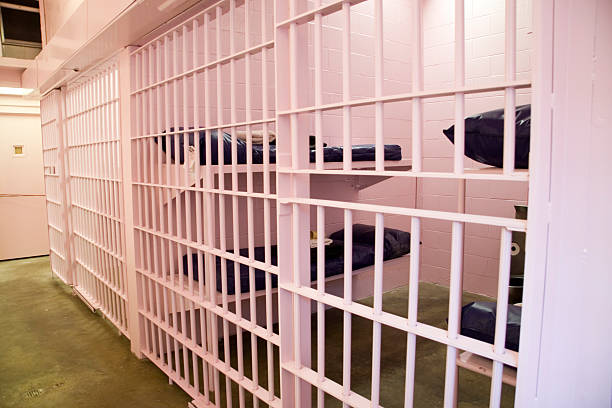 Pink Jail Cell stock photo