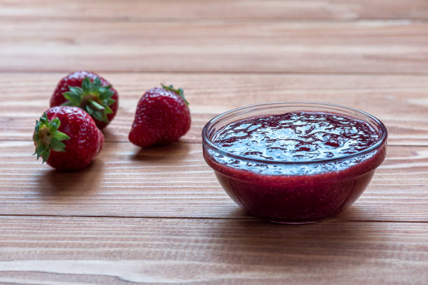istock Homemade strawberry jam with fresh ripe strawberries 963126308