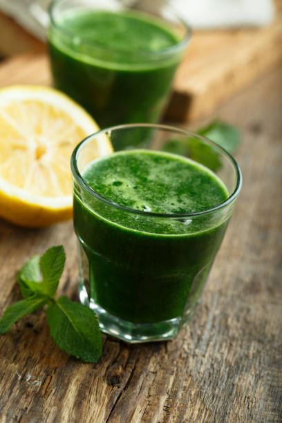 istock Healthy freshly made green smoothie 963130278