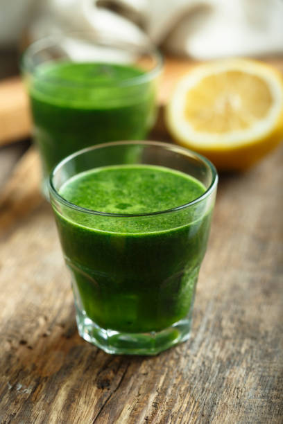 istock Healthy freshly made green smoothie 963130368