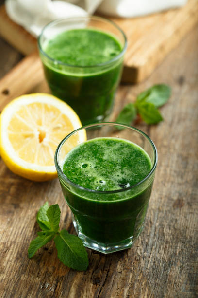 istock Healthy freshly made green smoothie 963130374
