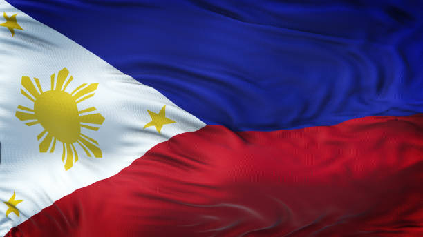 istock PHILIPPINES Realistic Waving Flag Background 963132060