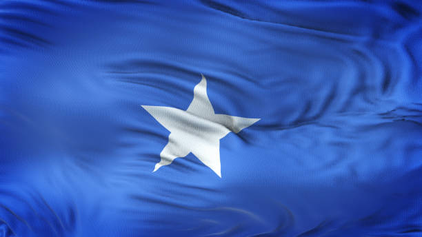 somalia realistyczne machanie flagą tło - somali republic zdjęcia i obrazy z banku zdjęć