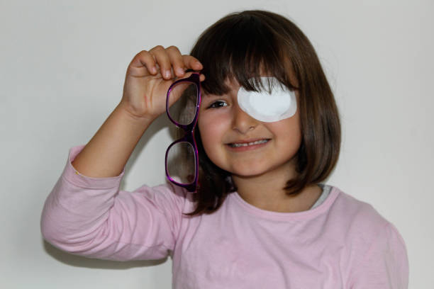 istock Little girl with eye patch 963133894
