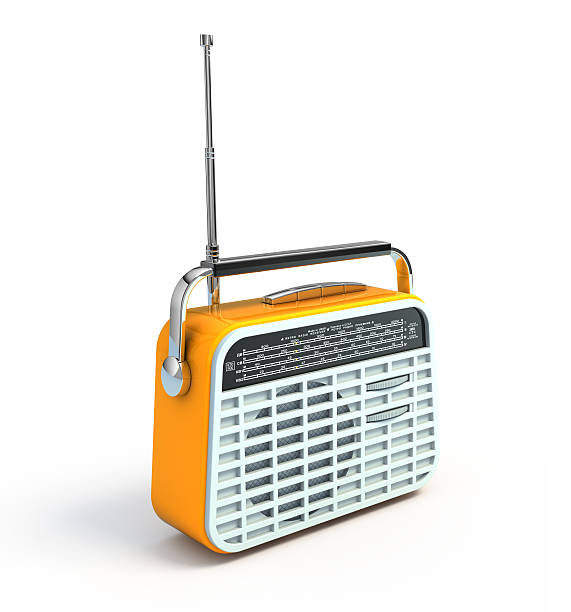 istock A retro radio on a white background 96313538