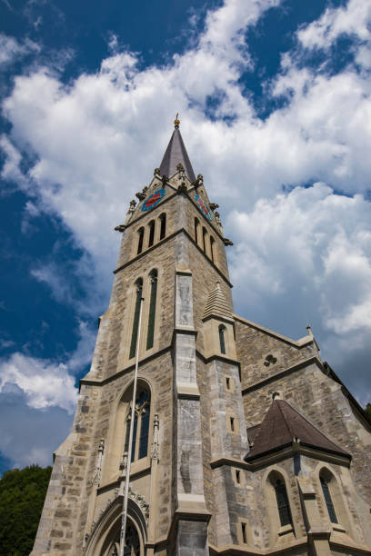 istock Vaduz cathedral in Liechtenstein 963136656
