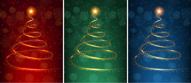 クリスマスの魔法のセット - christmas backgrounds glitter star shape点のイラスト素材／クリップアート素材／マンガ素材／アイコン素材