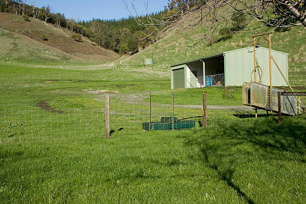 Farm Yard Valley stock photo