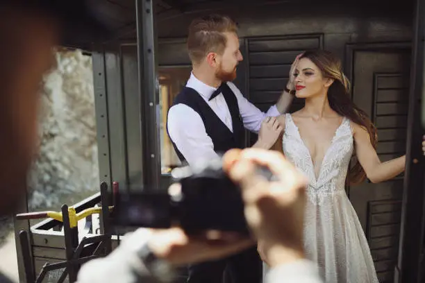 Photo of Photographing wedding couple