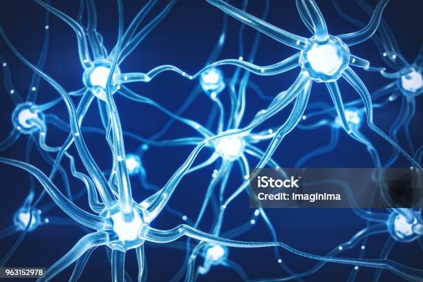 Abstract Neural Network Stock Photo - Download Image Now - The Human Body, Nerve Cell, Human Nervous System