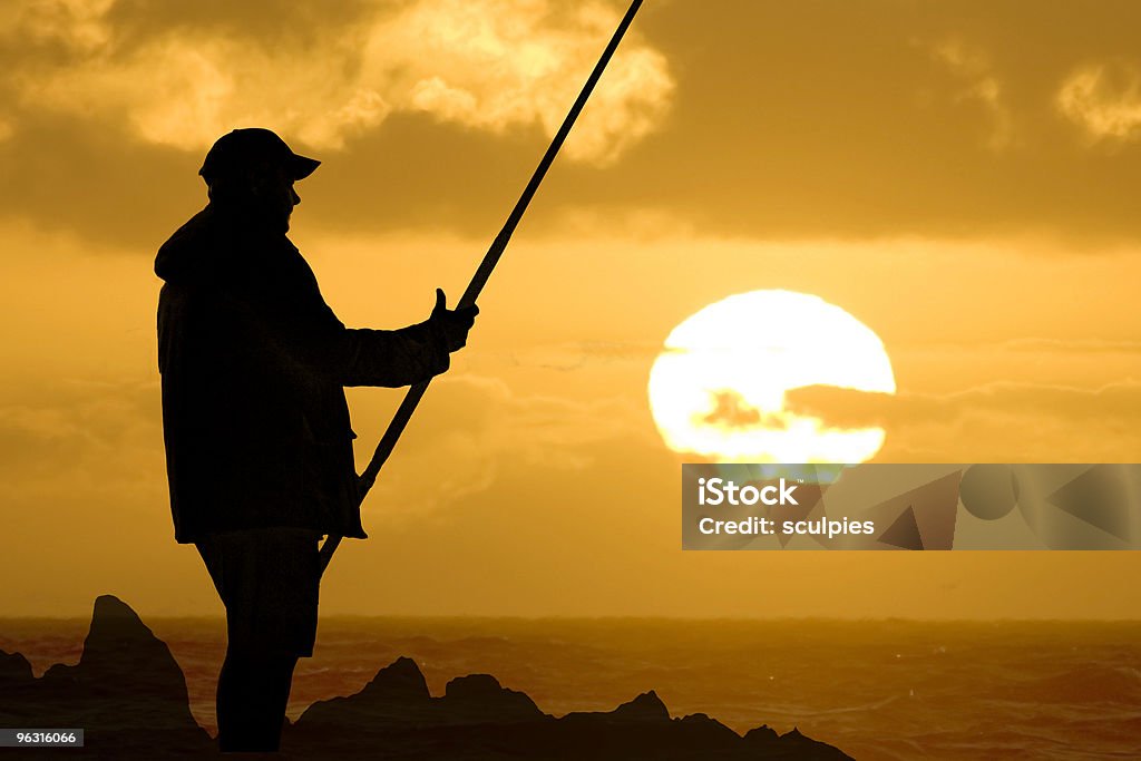 rock-fisherman - Lizenzfrei Angeln Stock-Foto
