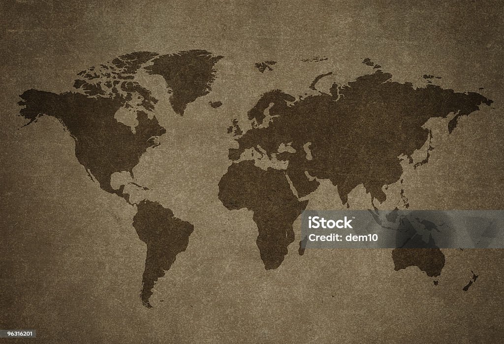 世界地図とコンパス - レトロ調のロイヤリティフリーストックフォト