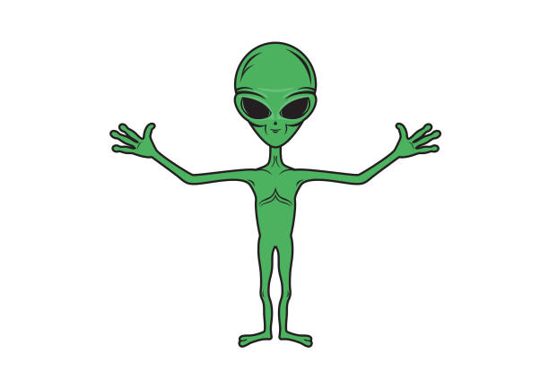 6,694 Green Alien Illustrations & Clip Art - iStock | Green alien hand, Little  green alien, Green alien planet