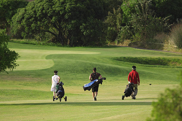 Golfista Andar - fotografia de stock