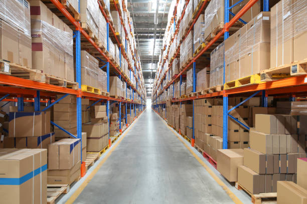Storage warehouse stock photo