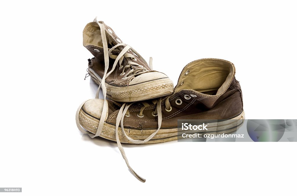 Old Sneakers  Canvas Shoe Stock Photo