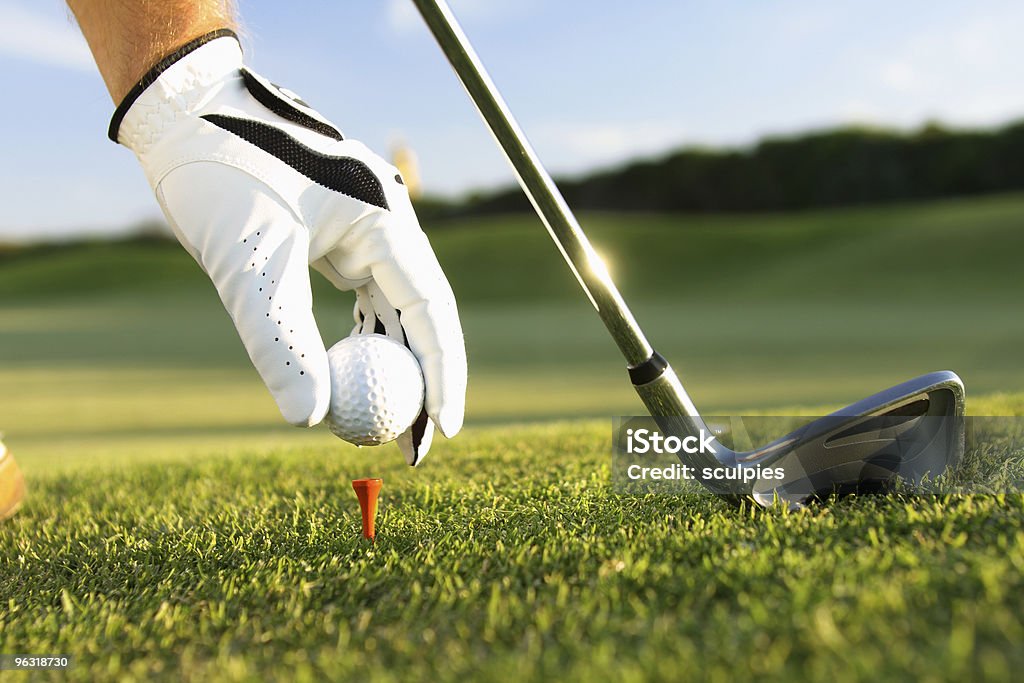 golf glove shot on the golf course Golf Stock Photo