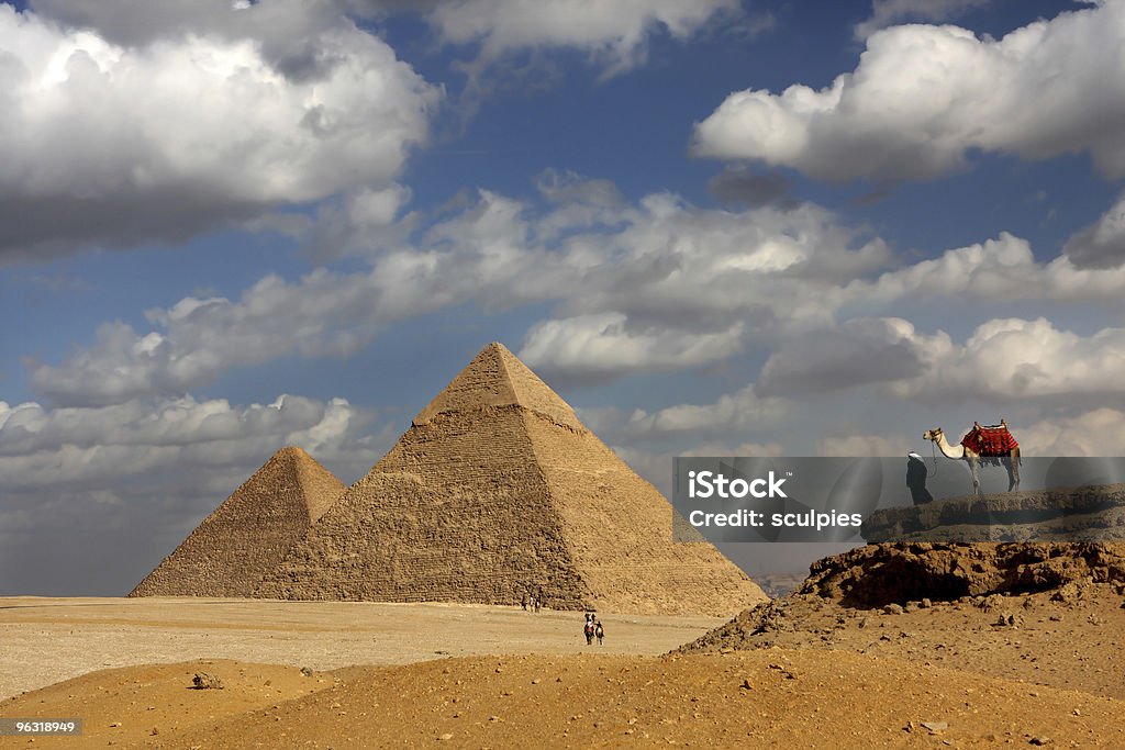 Pyramiden von Gizeh - Lizenzfrei Afrika Stock-Foto